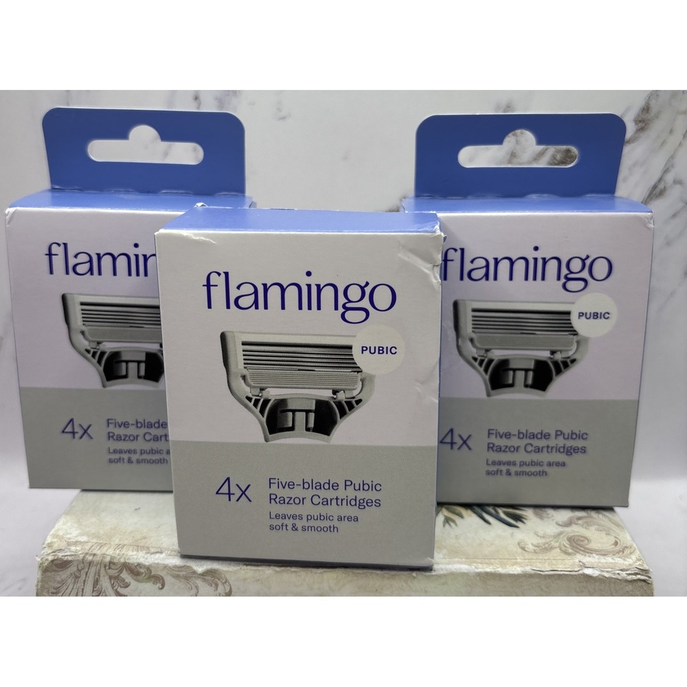 Flamingo Women's Razor Blade Refills 5-Blade Cartridges 3 x 4 Packs (12 Total)
